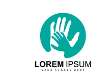 Hand Logo, Teamwork Vector Design