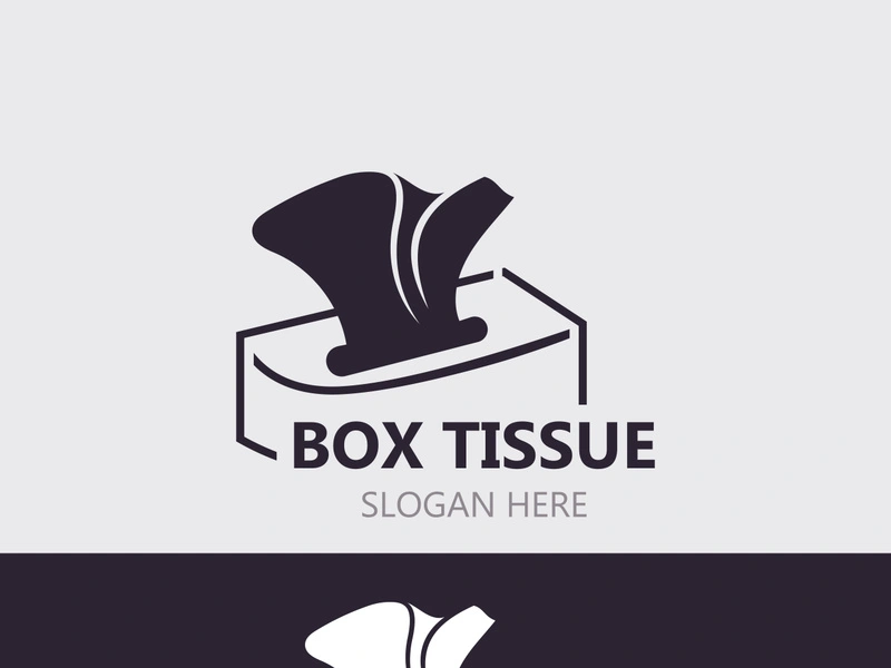 Box Tissue vector icon image design. facial tissue flat style illustration
