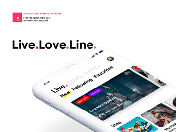 Live.Love.Line - Invision Studio File Free Download preview picture