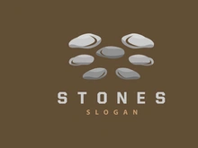 Stone Logo, Premium Elegant Design, Stone Balance Vector
