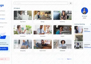Modern E-Learning Dashboard UI/UX Design | Student LMS Web App I