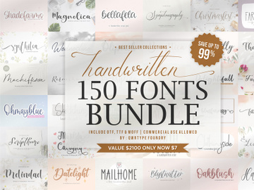 Handwritten Collections Font Bundle preview picture