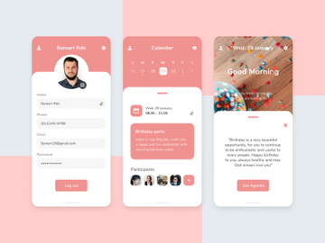 Notes / Date Reminder UI Kit Template preview picture