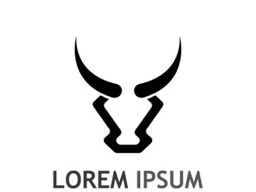 Vintage bull head horns logo preview picture