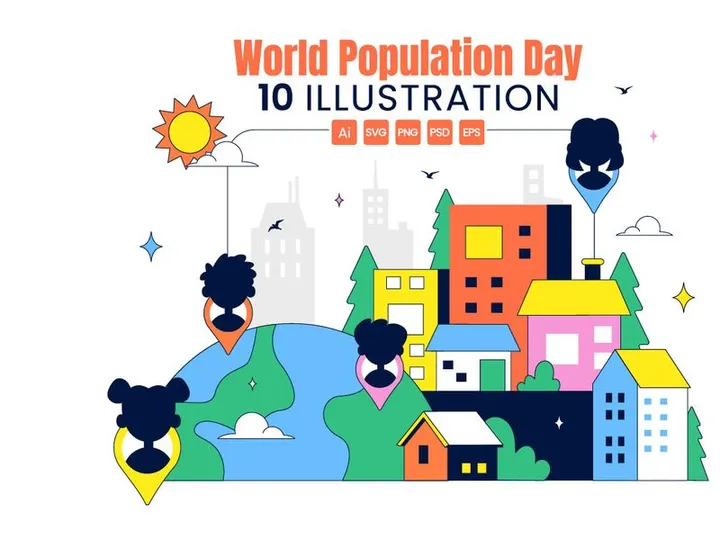 10 World Population Day Illustration