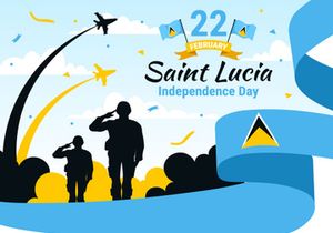 13 Saint Lucia Independence Day Illustration