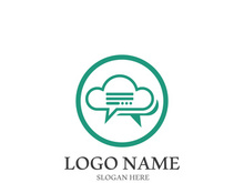 Speech bubble icon logo template vector illustration