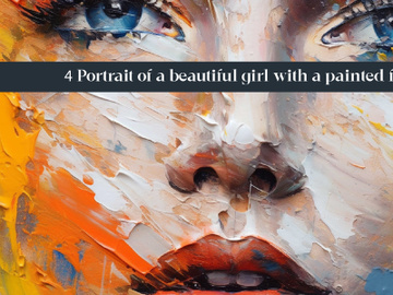 Portrait of a beautiful girl with a painted face preview picture