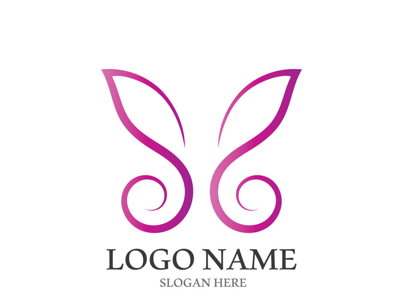 Butterfly logo icon vector design illustration