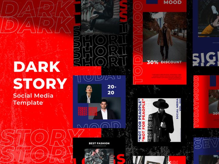 Dark Story Instagram Template