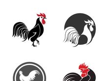 Rooster logo icon vector and symbol template design illustration