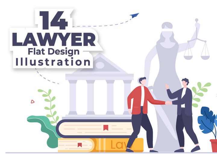 14 Lawyer, Attorney and Justice Illustration