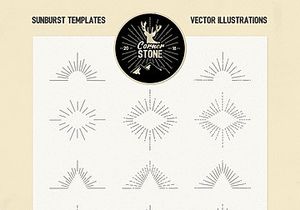 Vintage Glory: Sunburst Vector Set