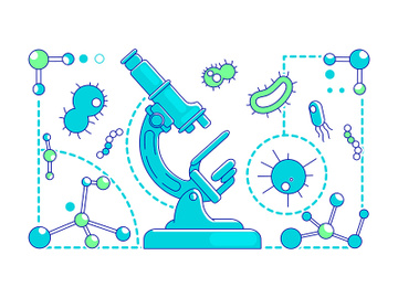 Microbiology thin line concept vector illustration preview picture