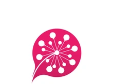 Dandelion flower logo vector