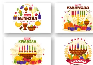 12 Happy Kwanzaa Celebration Illustration