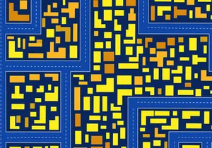 City map set seamless pattern
