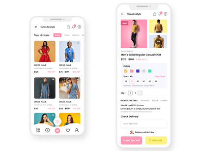 Clothes Ecommerce Online Shopping Store and Stylisher Tips Mobile App
