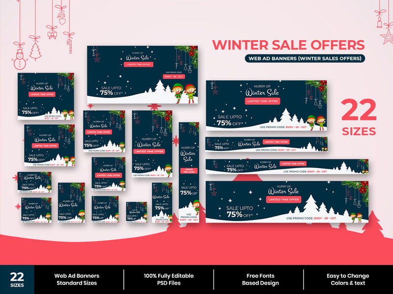 Winter Sale Web Ad Banners