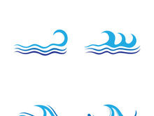 Water wave icon vector illustration design logo