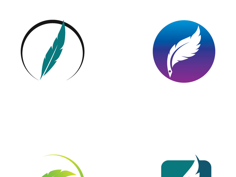 Feather logo design.