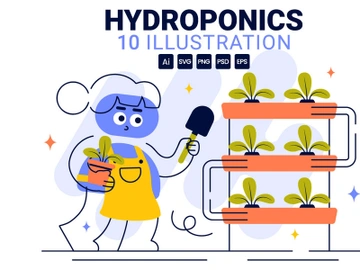 10 Hydroponics Technology Illustration preview picture