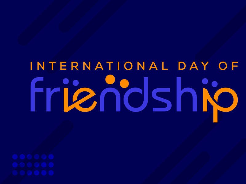 International friendship day vector template for the celebration.