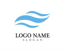 Wave beach vector illustration design logo