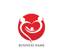 Family Love care  logo Vector icon illustration design