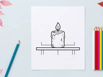 Empty festive dining table with holiday decorations