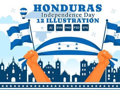 12 Honduras Independence Day Illustration