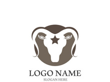 Goat logo template vector icon illustration design