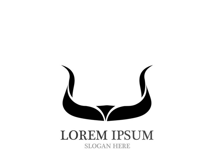 Bull horn logo and symbols template icons app