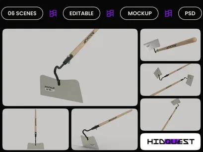 Long Handled Hoe Mockup