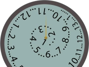 Clock design showing continous time