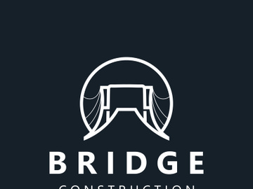 Minimalist Bridge logo suitable for building and construction workers vector design preview picture