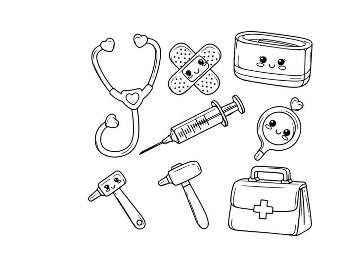 Medical healthcare icons set flat design vector illustration
