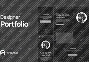 Dunkles Designer-Portfolio – Figma-Vorlage