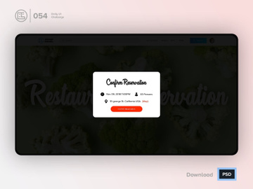 Confirm Reservation | Daily UI challenge - 054/100 preview picture
