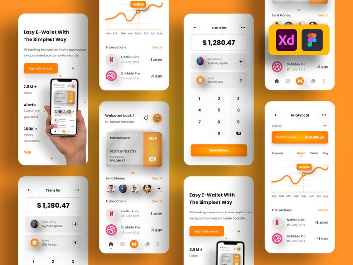 Wallet Banking App UI Kits preview picture