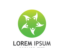 Community of people logo design with creative idea.