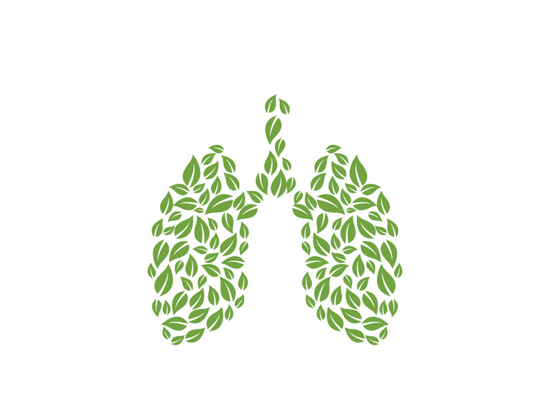 Lung icon logo for medical design