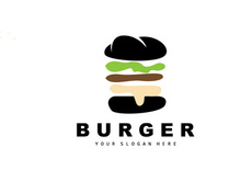 Burger Logo, Fast Food Design
