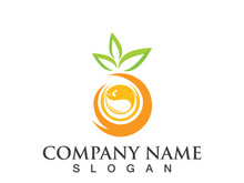 Orange logo design Vector icon illustration design