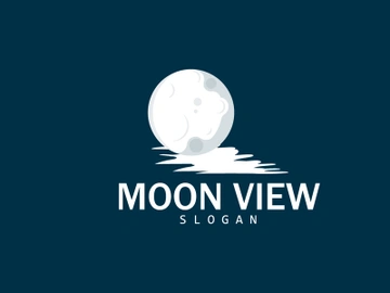 Moon Logo, Crescent Star And Moon Design preview picture