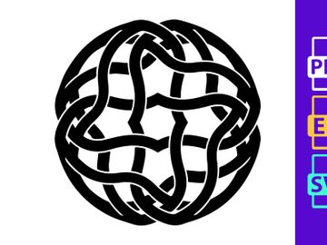 Celtic knot vector design black seamless pattern circle art preview picture