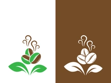 Coffee bean icon vector illustration template