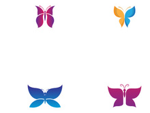 Colorful butterfly logo design.