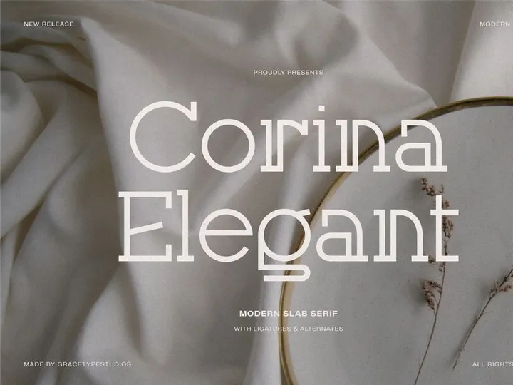 Corina Elegant | Modern Slab Serif