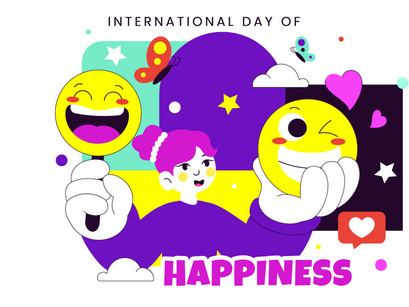 10 World Happiness Day Illustration